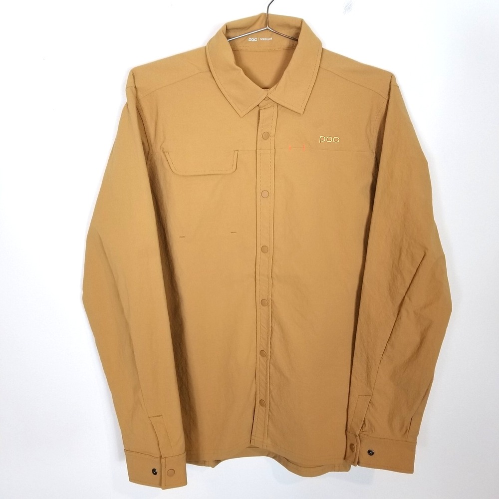 POC Rouse Snap-Front Shirt Sz  M Long Sleeve Aragonite Brown Casual